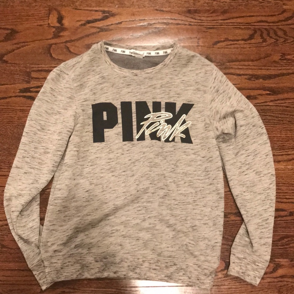 Grey Victoria’s Secret pink open back sweatshirt